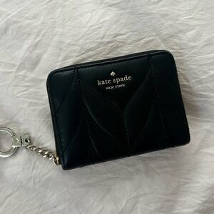 Kate Spade Black Quilted Keychain Wallet